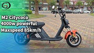 New Model! M2 4000w Fat Tire Citycoco Electric Scooter Motorcycle Top Speed 85km/h