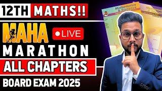 LIVE| 12TH MATHS MAHA MARATHON FOR BOARD EXAM 2025  | ALL CHAPTERS  | JR COLLEGE