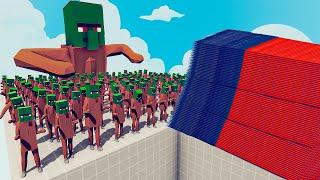 200x MINECRAFT ZOMBIE VILLAGER + 1x GIANT vs EVERY GOD - Totally Accurate Battle Simulator TABS