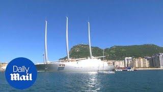 Russian billionaire's $300 million megayacht docked in Gibraltar - Daily Mail