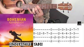 BOHEMIAN RHAPSODY Simplified (Queen) FINGERSTYLE Ukulele TUTORIAL