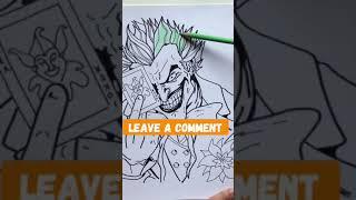 JOKER! (2/3) How to draw the Joker from Batman /// Pak Kacang #shorts