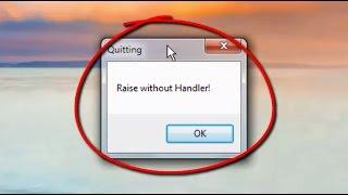 How to fix "Raise Without Handler" error in Adobe Reader