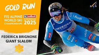 Federica Brignone delivers GS masterclass on her way to gold | Saalbach 2025