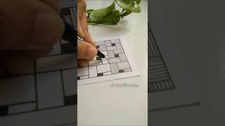 Draw an easy zentangle pattern with me #shorts #art #zentanglemandala #trending #viralvideo #fyp