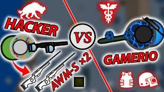 HACKER WITH 2 AWM-S vs GAMERIO (Master Scavenger) ! | Surviv.io