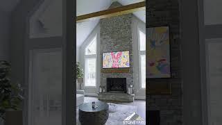 Stacked Stone Transformation #stoneveneer #ledgestone #stonefireplace #transformation #naturalstone