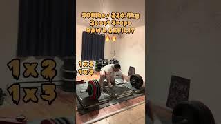 Special Deadlift for the 10th annual anniversary 500lbs / 226.8kg RAW Deficit 2 set total 5 reps!