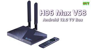 H96 MAX V58 Android 12.0 Smart TV Box Rockchip RK3588 Quad Core 8GB RAM 64GB ROM 1000M LAN Dual WiFi