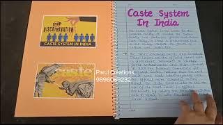 Social Issues Project on Caste Issues/ Caste System in India Class10th CBSE @parulcreations