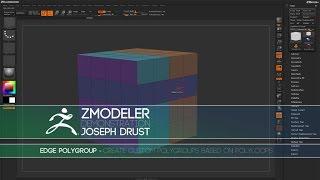 ZBrush ZModeler Edge Actions - Edge Polygroup