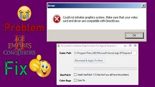 Fix Age of Empires 2 Could not initialize Graphics System