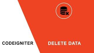 How to delete data from database using CodeIgniter