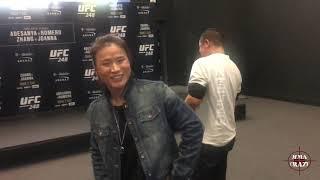 UFC 248: Weili Zhang reacts to telling Joanna Jedrzejczyk to shut up