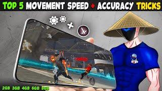 Top 5 Movement Speed + Accuracy Tricks️ 2gb, 4gb, 6gb, 8gb Ram Headshot Sensitivity Setting ~