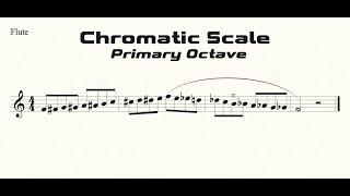 Flute Chromatic Scale (F-F) Practice in Eighth Notes