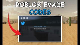 ROBLOX EVADE CODES (TWITTER CODES)