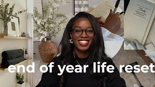 End of year life RESET 2025 goal setting, deep cleaning and vision board