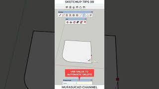 Sketchup Tips 08 Fast Fillet Sketch #Shorts