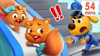 Don't Play on Escalator | Kids Safety | Police Cartoon | Sheriff Labrador | Kids Cartoon | BabyBus