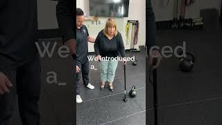 Physical therapist helping a Stroke Patient walk