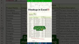 How to Use Vlookup in Excel ‼️ #shorts #vlookup #computer #excel