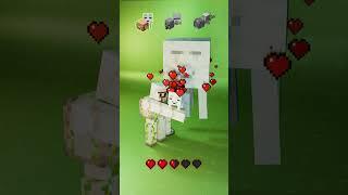 Minecraft Mobs vs Iron Golem The Hero Protecting in a Satisfying 3D Fluid Simulation | Epic Defense!