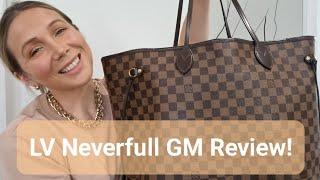 Louis Vuitton Neverfull GM Damier Ebene Review...Pros/Cons/Hacks/Alternatives/Mod Shots