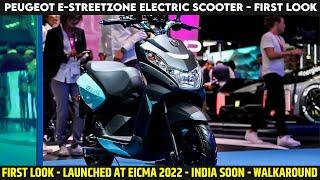 New Peugeot e-Streetzone Electric Scooter Launched @ EICMA 2022 - First Look | India Soon