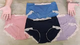 Celana dalam katun high waist renda untuk BB Jumbo Big size