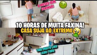 FAXINA COMPLETA NA CASA TODA4 MESES SEM FAXINAR E VIROU UM LIX@Õ/10 HORAS DE MUITA FAXINA/LAVEI TUD