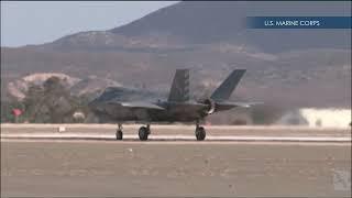 A Marine Corps F-35B performs aerial maneuvers