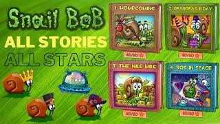 Snail Bob 1 Mobile - ALL CHAPTERS - ALL STARS - COMPLETE - 1 hour Walkthrough Gameplay Speedrun