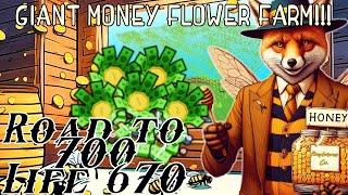 Giant Money Flower Farm ! ! ! - LIFE 670 - Block Tycoon Speedrun - Road to Life 700! (BLOCK TYCOON)