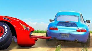 Lightning McQueen is SO HAPPY TO SEE Sally Carrera! McQueen remembers a walk with Sally! Pixar Cars