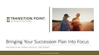 Bringing Your Succession Plan Into Focus