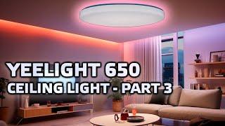 Xiaomi Yeelight JIAOYUE 650 YLXD02YL - 3 серия, сравнение белого и звездного плафона.