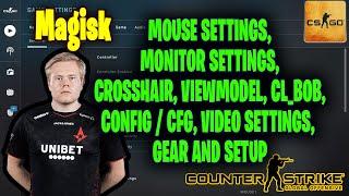 Magisk CSGO Settings, Monitor Settings, Crosshair, Viewmodel, Gear and Settings