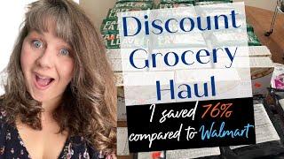 Discount Grocery Store Haul- 76% Savings Compared to Walmart!- 49¢ COFFEE!!