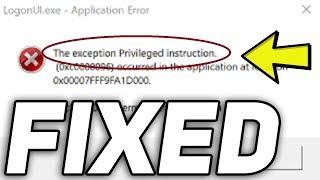 Fix: The exception privileged instruction Error in Windows