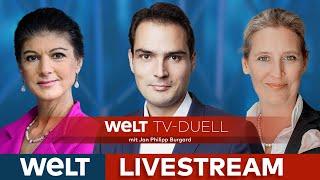 Alice Weidel vs. Sahra Wagenknecht im WELT TV-Duell mit Jan Philipp Burgard im WELT LIVESTREAM