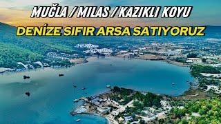 Muğla Milas Kazıklı Koyunda Denize Sıfır 410 m2 Satılık İçi Tertemiz Arsa / No:182