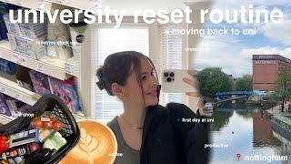 a productive university reset | moving to uni, meal prep, unpacking & more!