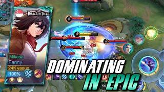 LATE GRIND! DOMINATING IN EPIC RANK | FANNY GAMEPLAY | MLBB