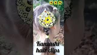 Sunflower Hair Clips Kanzashi  Hair Accessory #HairAccessory    #ribbonsunflowerclip #Shorts