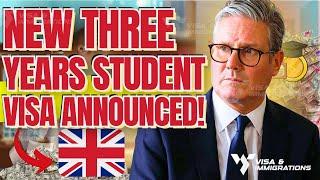 BIG NEWS FOR INTERNATIONAL STUDENTS! New Three-Year Study Visa for International Students ~ UK News