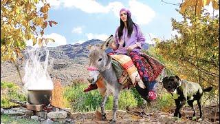 Village Life Iran: Girl's Incredible Donkey Riding & Iranian Cooking