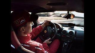 Michael Schumacher testing an Enzo Ferrari