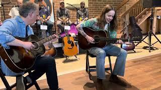 Billy Stings playing Norman Blake’s 1934 12 fret with Bryon Sutton. Randall Collins