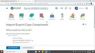 Copying Select Components from One Course to Another in Brightspace